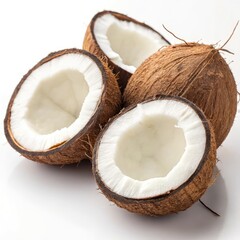 coconut on white background