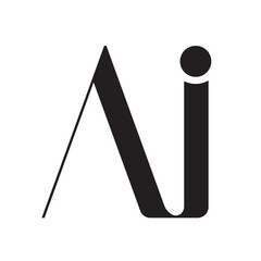Initial AI or IA vector logo design for luxury and startup. 標誌設計, ロゴデザイン, Diseño de logotipo