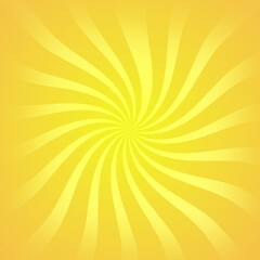 Obraz premium Abstract yellow spiral background with radiating lines and vibrant color tones