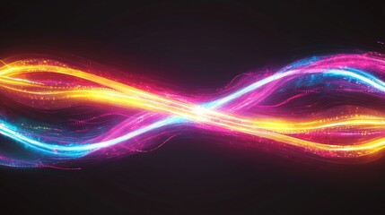 minimalist neon digital swirls cyber-tech