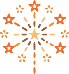 Colorful Fireworks Illustration on White Background