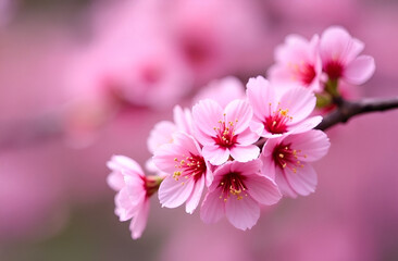 Fototapeta premium close up of pink cherry blossom
