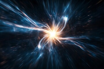 Fototapeta premium futuristic plasma arc fractal cyber flow