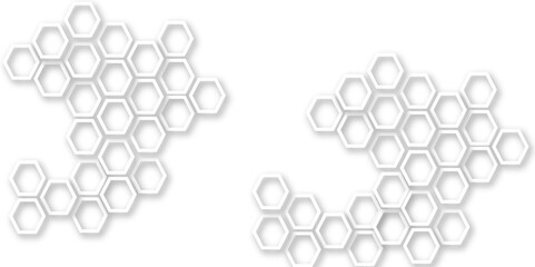 Abstract white hexagon 3d effect pattern with shadow seamless texture background. Use for book, poster, flyer, website vector illustration.
