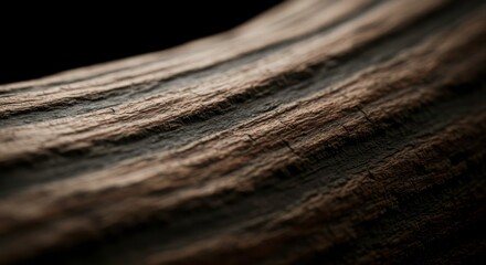 Fototapeta premium Textured Wood Grain: A captivating close-up showcases the intricate details of weathered wood grain, revealing its rich texture, subtle color variations, and organic patterns in natural lighting.