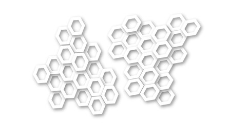 Abstract light grey and white hexagon 3d effect pattern with shadow seamless texture background. Use for book, poster, flyer, website vector illustration.
