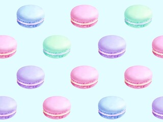マカロンのシームレスパターン　A-2