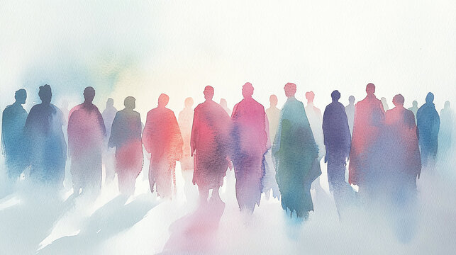The twelve chosen, disciples. Biblical. Christian religious watercolor illustration