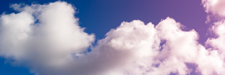 Abstract background panoramic landscape of beautiful sky with clouds
