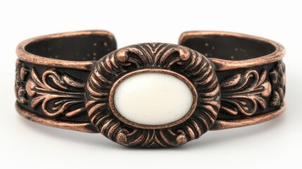 Naklejka premium Ornate Copper Bracelet on White