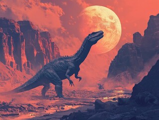 Dinosoar world background dinosaur illustration prehistoric.