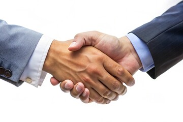 Two people shaking hands in a professional environment, business deal, partnership, and cooperation concept in high quality image