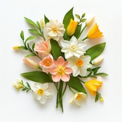 Fototapeta premium Arrangement daffodil blossoms flowers.