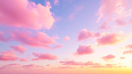 Pastel Pink Clouds at Sunset