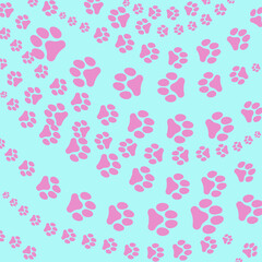 Background with cat footprints