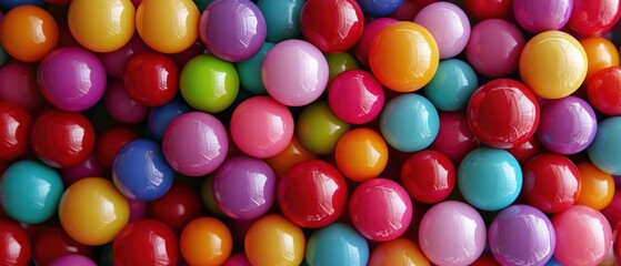 Obraz premium A Close-Up of Vibrant Colored Spheres