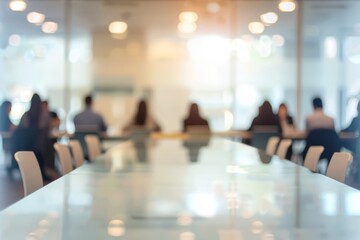 blur people in meeting room