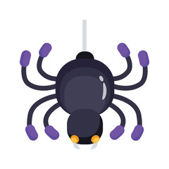 This 3d icon showing spooky halloween spider