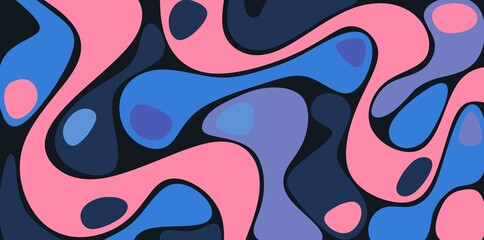 Abstract Geometric Artwork Flowing Shapes background	