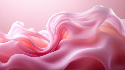 Obraz premium A stunning display of flowing pink fabric, capturing light and movement beautifully, representing elegance, grace, and a sense of artistic flair.