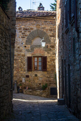 Naklejka premium view of he village of Montefioralle in Tuscany