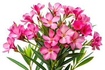 Obraz premium A digital interpretation of a pink oleander's silhouette.