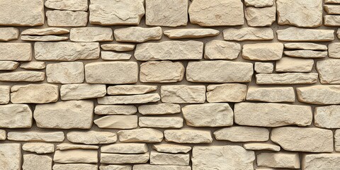 Fototapeta premium Aged Stone Wall Seamless Texture Pattern