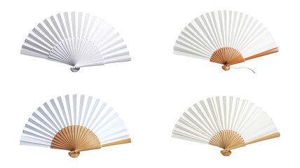 Elegant White Fan Displaying Graceful Folds and Design