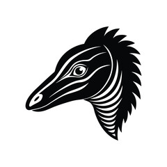 Arctic Wolf Head Silhouette Vector Design