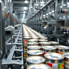 Clean Canned Food Production Line in Metal Packaging Factory