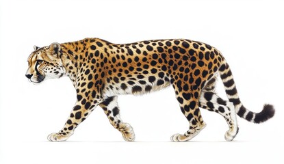 Elegant Cheetah Walking Gracefully