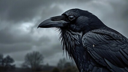 Fototapeta premium Dark Illustration for World Goth Day: Moody and Atmospheric Gothic Artwork in Black and Grey Tones