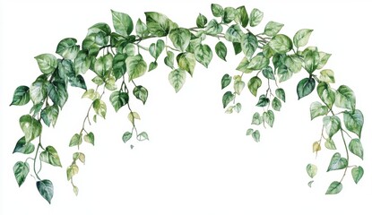 Green Vine Leaves Decorative Art