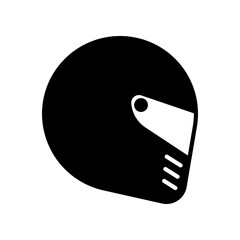 Minimal Line Drawing of a Modern Motorcycle Helmet Design