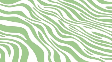 A smooth, wavy pattern in green and white, reminiscent of natural forms, creating a calming and organic aesthetic.