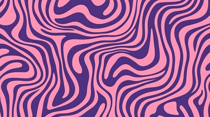 A vibrant, abstract pattern featuring swirling lines in shades of pink and purple, creating a dynamic and playful visual effect.