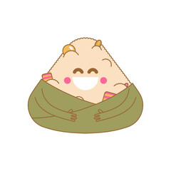 Zongzi is Chinese dish of rice with fillings wrapped in bamboo or reed leaf.