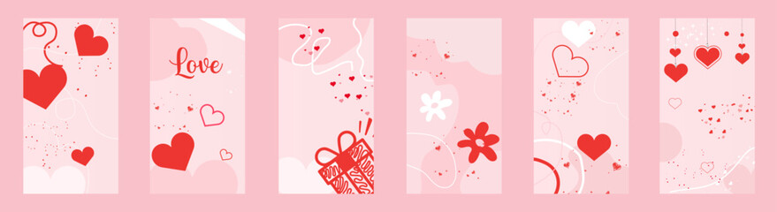 Pink Valentines Day Cards Hearts, Love, Gifts, Flowers, Romance