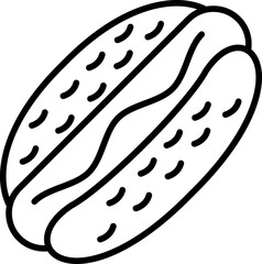 Hot Dog Icon Vector Element