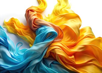 Obraz premium Pastel fashion: Ember glow, double-exposed silk.