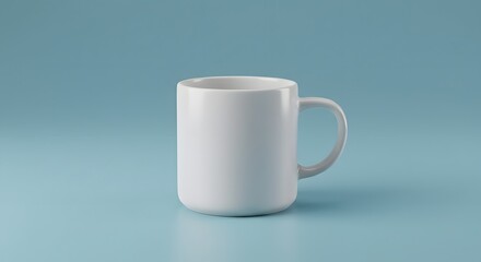 Obraz premium white cup on blue