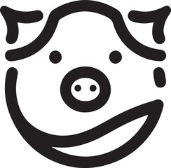 minimalist pig logo
