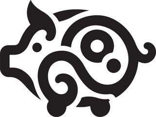 minimalist pig logo