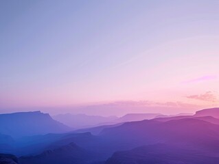 Fototapeta premium Dreamscape mountains, A serene vista bathed in soft pastel hues at twilight