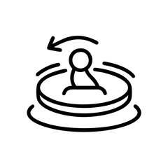 Wobble cushion, black and white, balance and core strength training