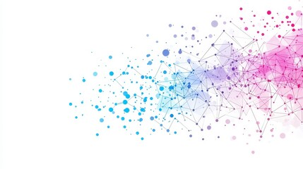 Obraz premium Abstract network graphic design. Colorful connection background. Versatile use in digital presentations, reports, etc.