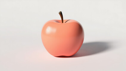 A minimalist coral apple