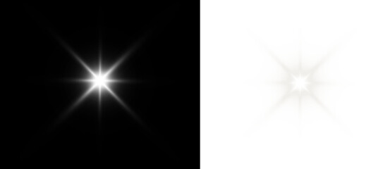 PNG gold star light sparkle, White glow light effect. Starlight sparkle. Light flare effect shine glow. Light PNG. Glowing design elements