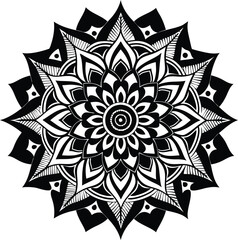 Intricate Mandala Design Vector Artwork.