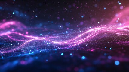 Fototapeta premium pulsing digital light stream neon fractals